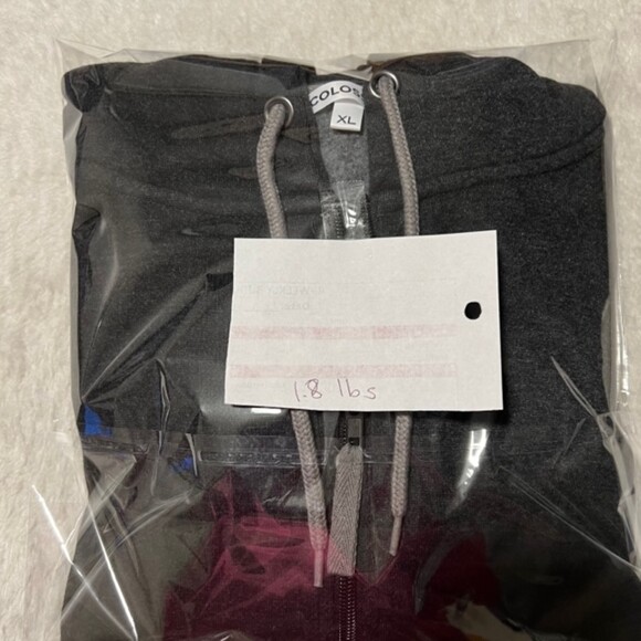 Colosseum Dark Gray Fleece Drawstring Kangaroo Pocket Hoodie Sweater Size XL - Picture 12 of 12